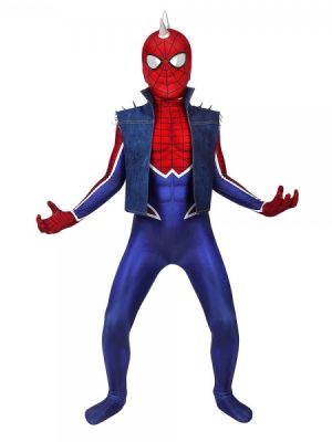 Kids Punk Halloween Spiderman Cosplay Costume