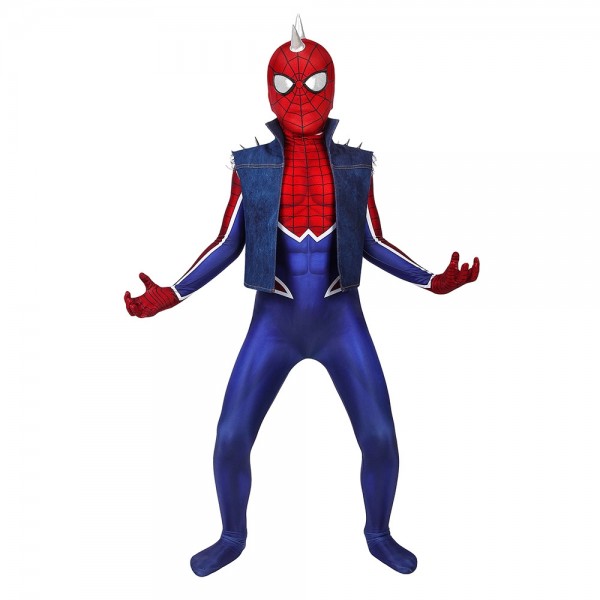 Kids Punk Halloween Spiderman Cosplay Costume