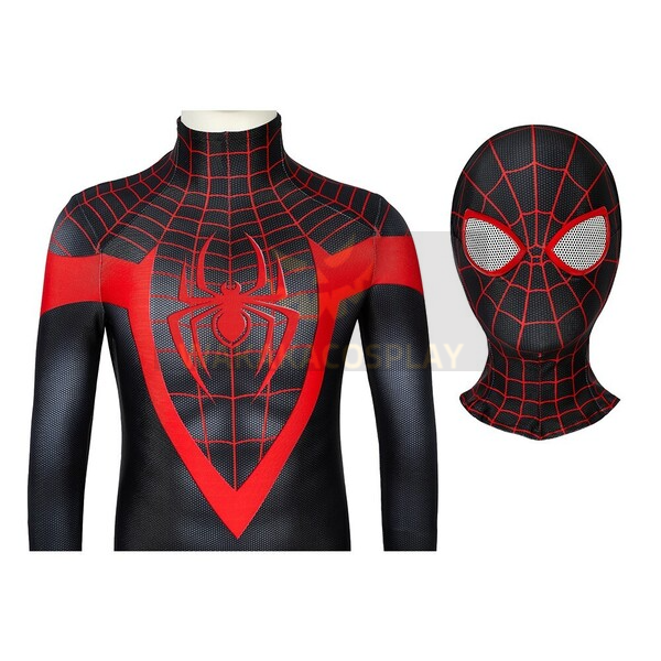 Kids Miles Morales PS5 Spider-man Cosplay Halloween Suit