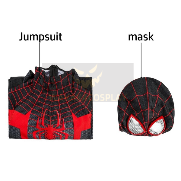 Kids Miles Morales PS5 Spider-man Cosplay Halloween Suit