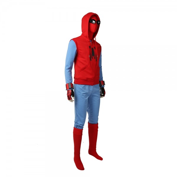 Spider-man Homecoming Cosplay Costume Red Hoodie Suit