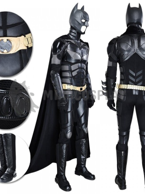 The Dark Knight Rises Batman Cosplay Costume Faux Leather Batman Suit