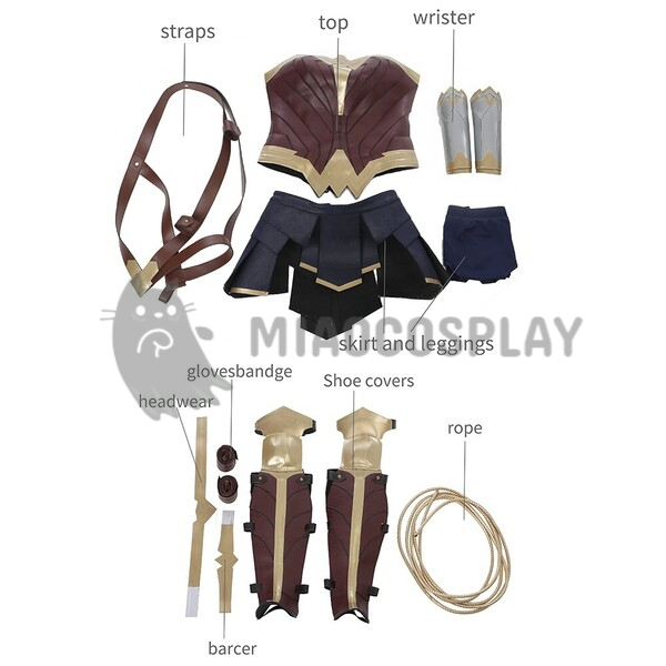 Wonder Woman Cosplay Costumes Movie Level Diana Prince Cosplay Suit