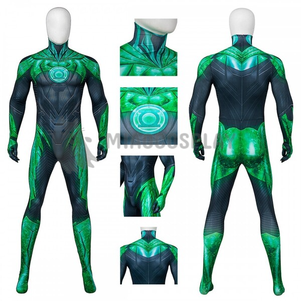 Green Lantern Costume Suicide Squad Justice League Cosplay Jumpsuits