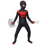 Kids Spiderman Miles Morales Costume Spider Man Halloween Cosplay Suit