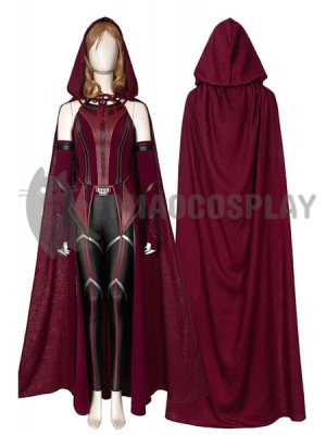 Wanda Maximoff Costumes WandaVision Halloween Cosplay Carnival Suit